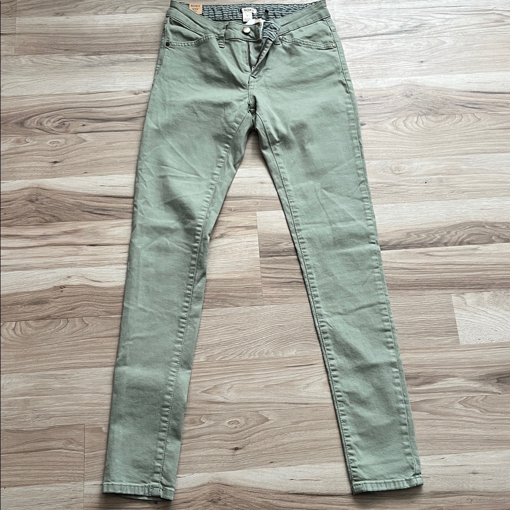 Roxy Olive Green Women’s Size 27 Skinny Jeans NWT